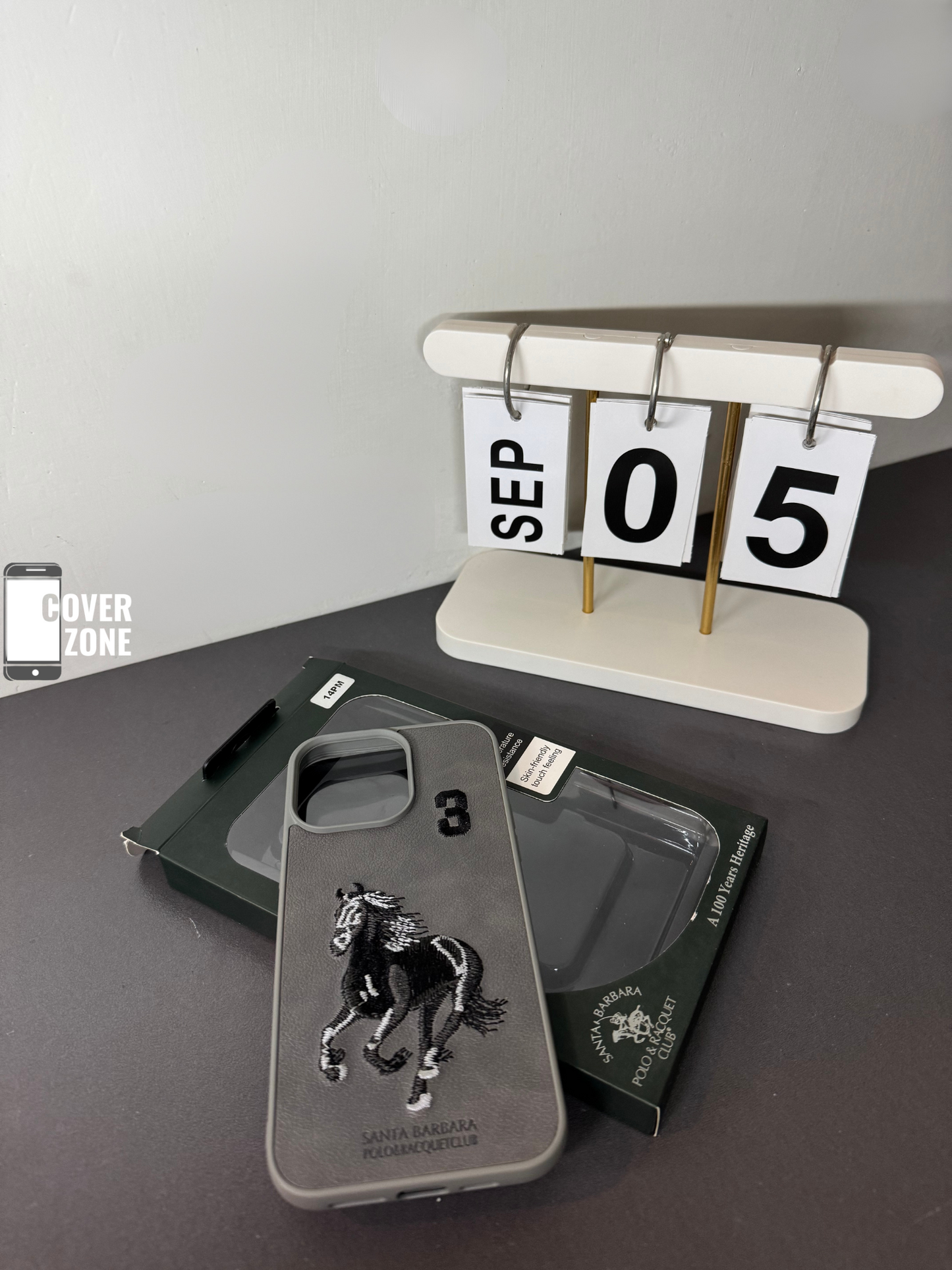 Santa Barbara Polo Embossed Leather Case