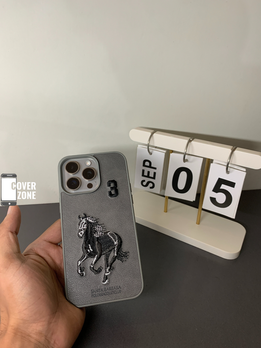 Santa Barbara Polo Embossed Leather Case